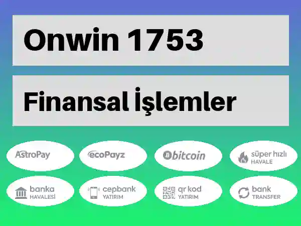 Onwin Mobil Para yatırma ve çekme 1753